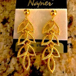 Napier Earrings Vintage Pierced NWT